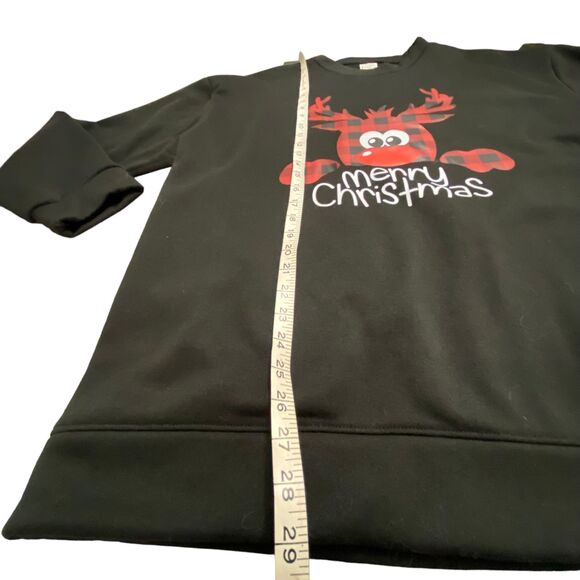 Women Christmas Pullover Loose Fit Long Sleeve Sweatshirt  Fleece Small - Picture 8 of 8
